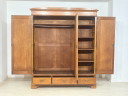 Armadio Art Nouveau | mobile per la biancheria | rovere, circa 1920, con specchio | design tedesco