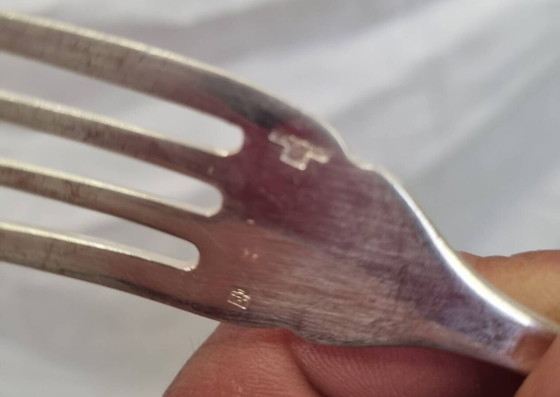 Image 1 of Couverts à Poisson Christofle Art Déco