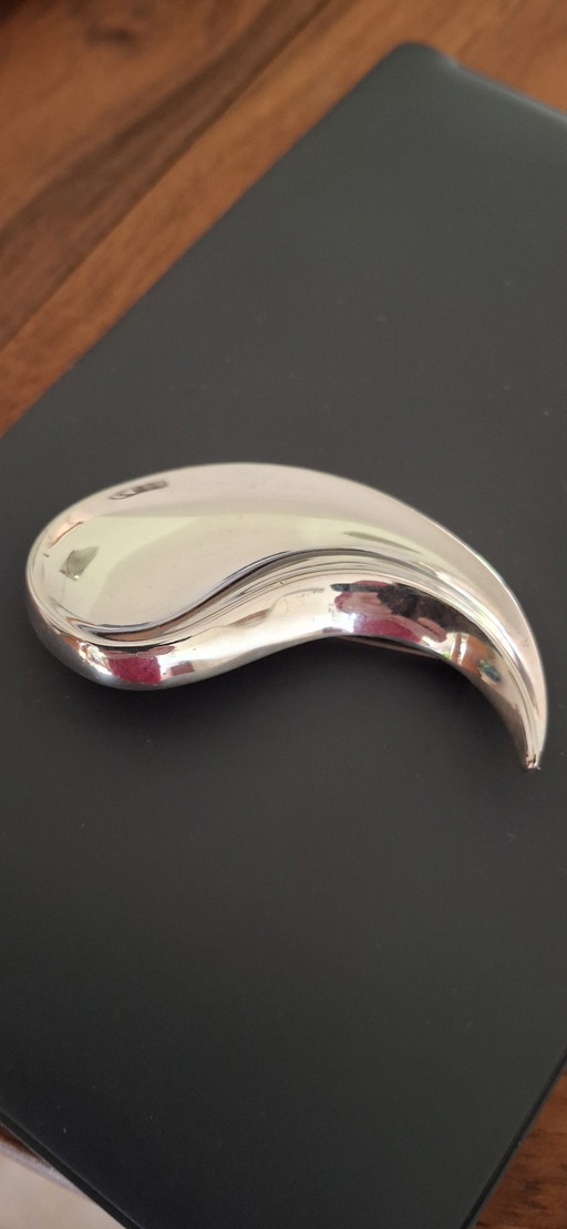 Vintage dänische Brosche aus Sterlingsilber