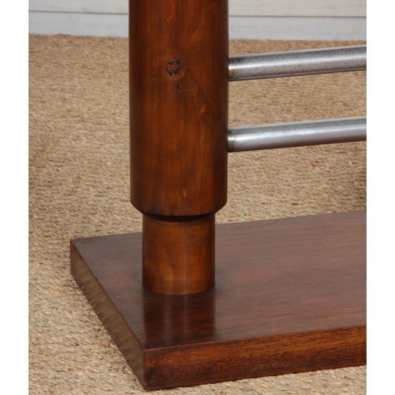 Image 1 of Modernist coffee table in wood and chromed metal, 1930
