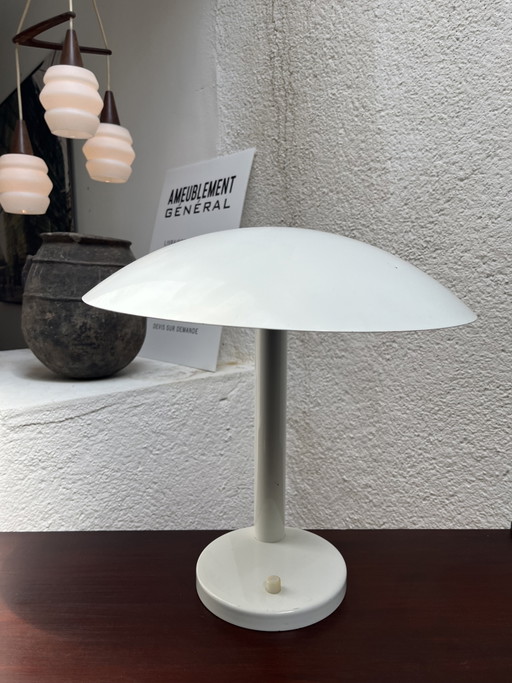 Schreibtischlampe aus weißem Metall, 1980er Jahre – tafellampen (photo 2 of 10)