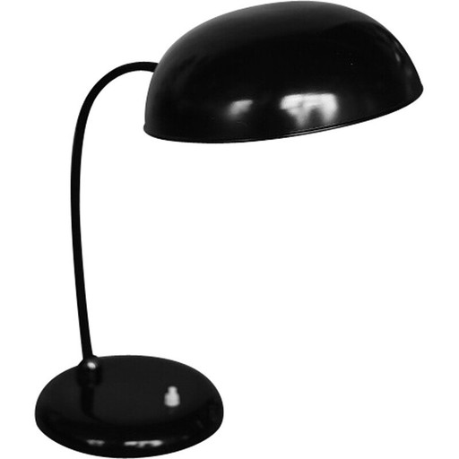 Vintage Bauhaus Schreibtischlampe aus schwarzem Metall für Gebrüder Cosack, Deutschland 1940