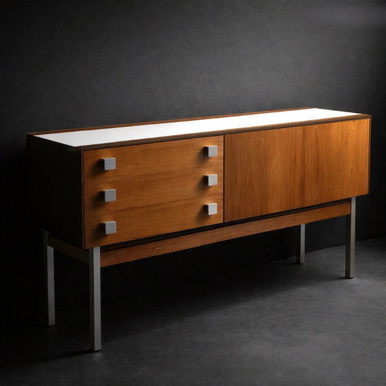Alfred Hendrickx for Belform ( 1950 ) - Management/Boardroom Sideboard – Sideboard cabinet, Wood (photo 5 of 12)