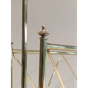 Image 1 of Vintage Neoclassical brass magazine rack, 1940