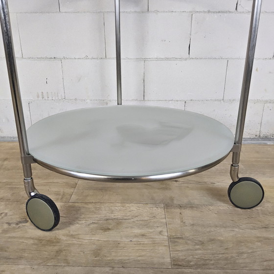 Image 1 of Tavolino laterale vintage Strind Ikea con ruote / carrello Ehlen Johansson (anni '80)