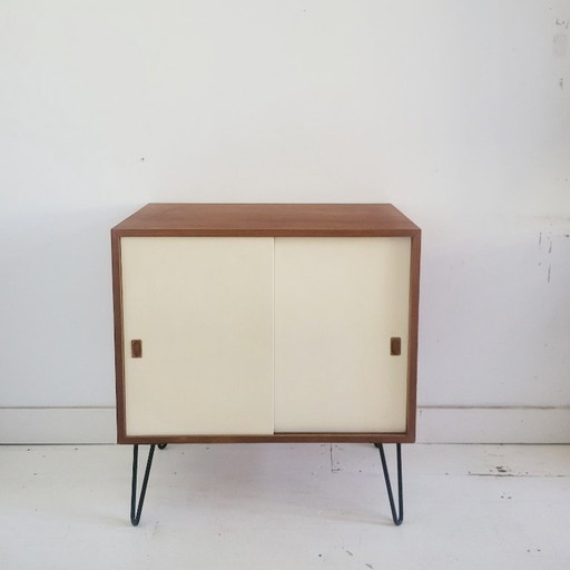 Vintage Sideboard Cream White Hairpin Legs