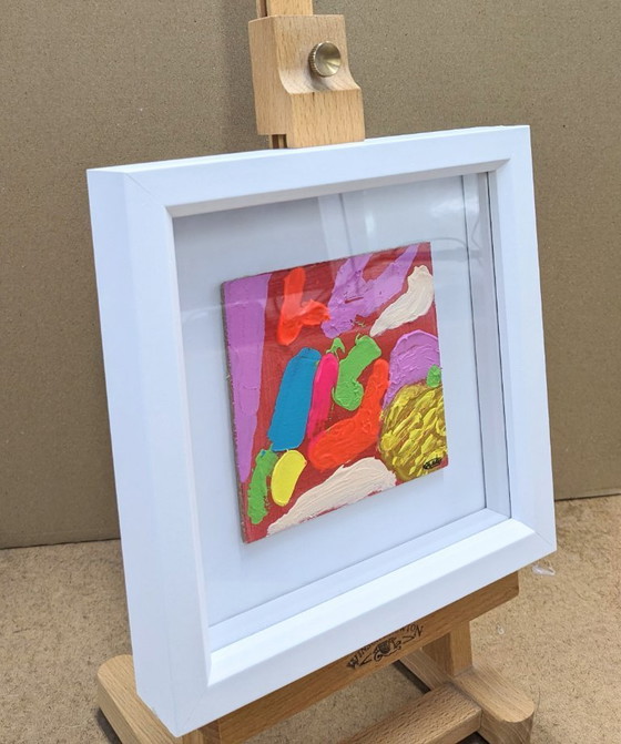 Image 1 of Astratto 1 dipinto originale acrilico di Nigel Waters con cornice, arte, nuova casa