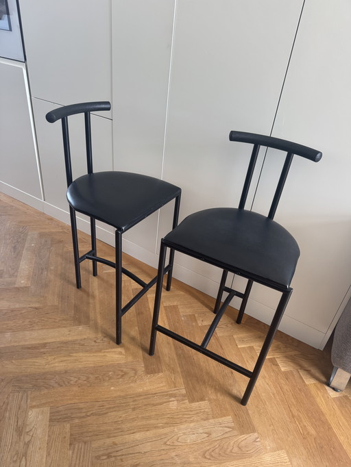 Tabouret de bar Tokyo inspiré par Rodney Kinsman pour Bieffeplast, inspiré des années 1980