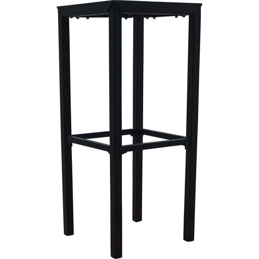 Tabouret de bar haut vintage en métal noir
