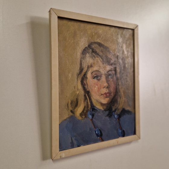 Image 1 of Óleo sobre lienzo Mari Trappeniers pintura antigua