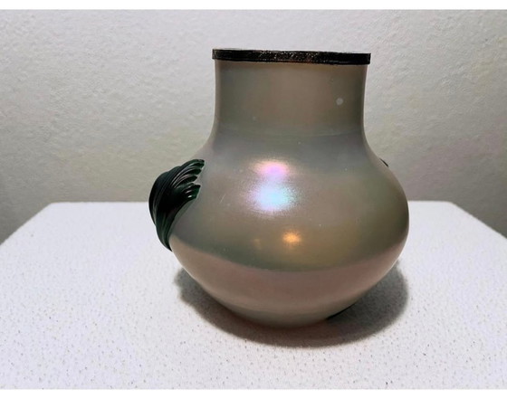 Vase Art Nouveau antique de Bohême, Kralik ou Loetz – Sculptures en verre, Glass (photo 3 of 8)