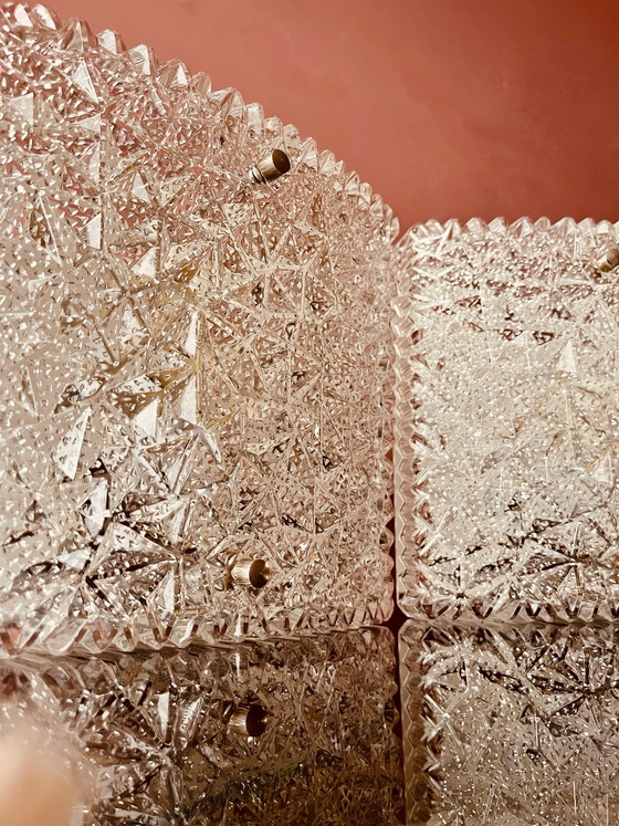 Image 1 of Set Hoffmeister Eisglas-Wandlampen