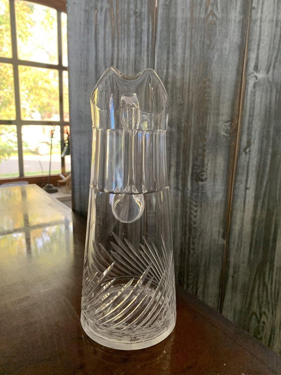 Jarra de Cristal Mid-Century, Hungría, años 60 – Vasos y jarras, Mid Century Modern (photo 2 of 5)