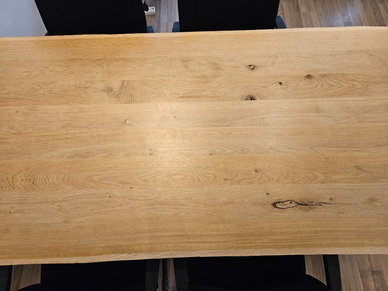 Image 1 of dining table boostam oak/metal 200 cm