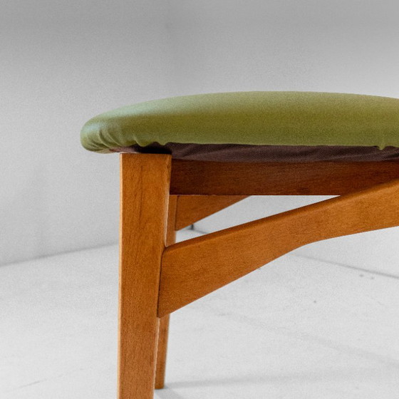1x Vier Mid-Century Modern Italiaanse Houten Eetkamerstoelen in de Stijl van Ico Parisi – Skai (photo 10 of 14)