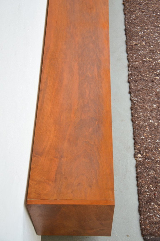 Image 1 of Open sideboard vintage vinyl walnut 70s lowboard phono HiFi