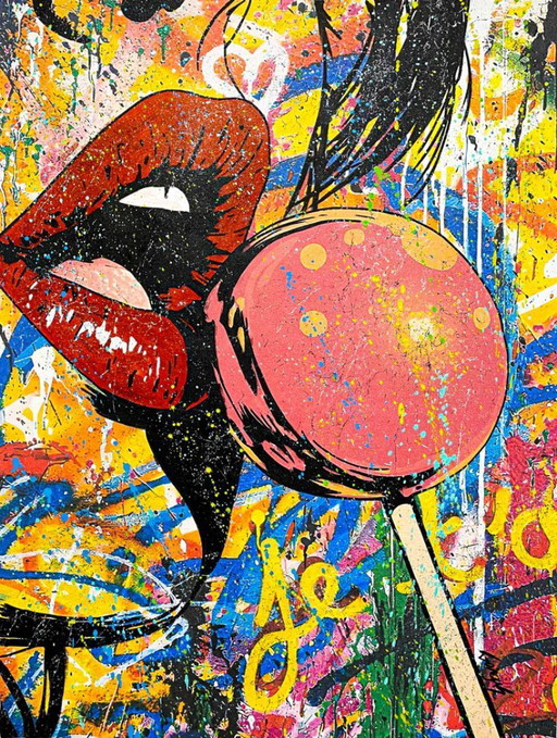 GONGAS – So eifrig – Gerahmte Künstlerlithografie