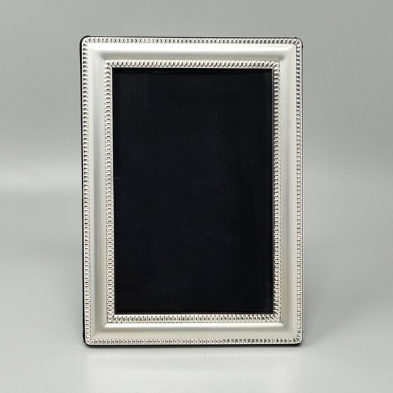 Prachtige Fotolijst uit de jaren 70 in Verzilverd met Glas. Gemaakt in Italië – Lijsten, Silver (photo 5 of 7)