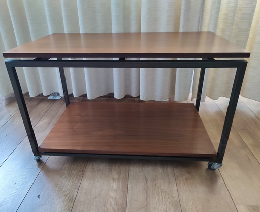 Vintage side table trolley on wheels table