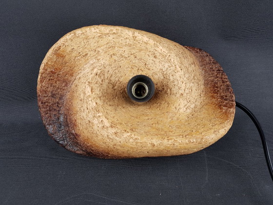Image 1 of Vintage Brutalist Chamotte Clay Wall Lamp - Mid-Century Modern Ceramics (1960s/1970s)