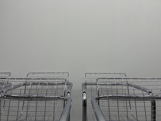 Image 1 of Set of 6 vintage wire steel chairs