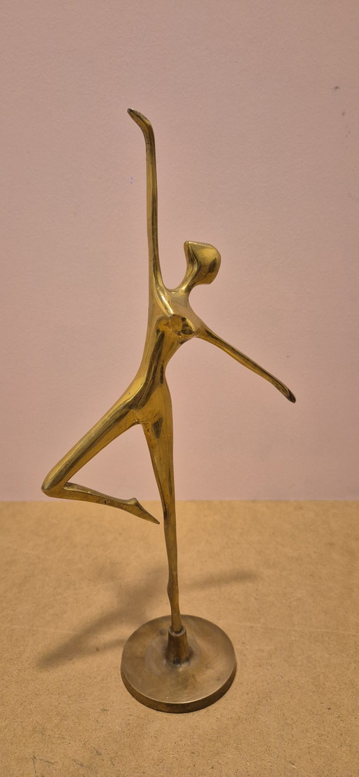Vintage brass ballerinas