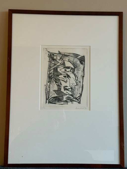 Lucebert (etching 10/10), signed by the artist, 1992