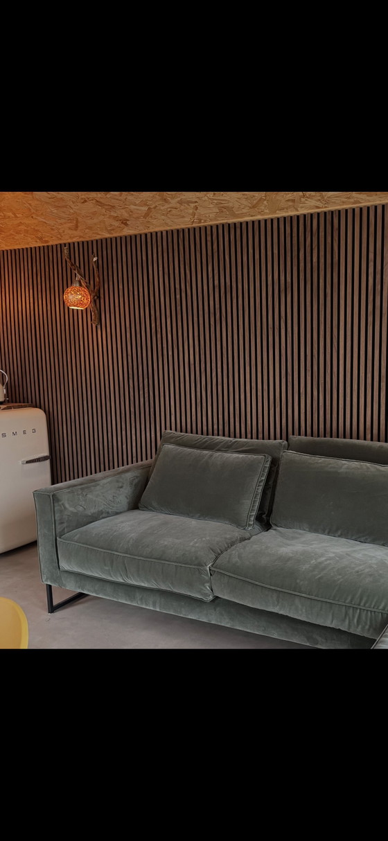 Image 1 of Green corner sofa velvet Melchior interior