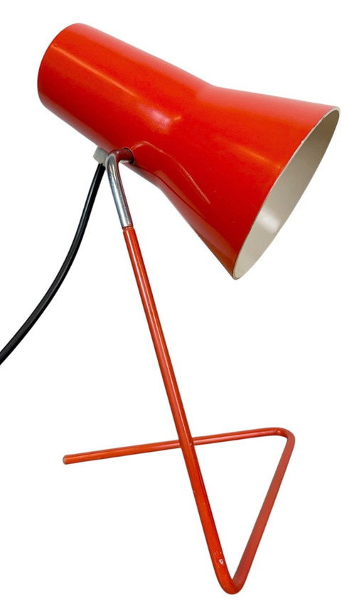 Vintage Rote Tischlampe von Josef Hurka für Drupol, 1960er Jahre I