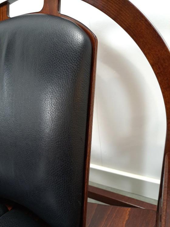 Image 1 of Ensemble de fauteuils en cuir noir Argos, Baumann France