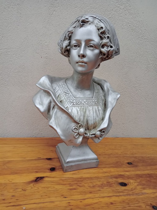 Buste en terre cuite, antique.