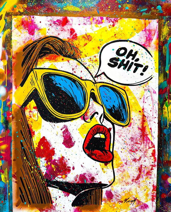 GONGAS - O Shit - Artist's Painting – Paintings & Drawings, Canvas (photo 2 of 17)