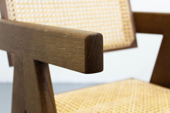 Image 1 of 051 Capitol Complex Cassina, Pierre Jeanneret Fauteuil, hout, rotan