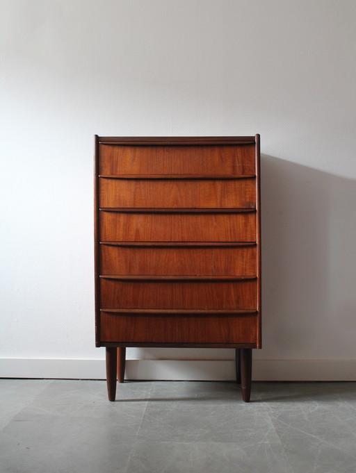 Commode danoise vintage en teck, étroite !