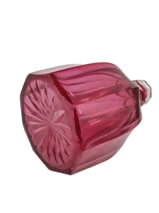 Biedermeier Rubin karaf, voormalig Oostenrijk-Hongaars Rijk, jaren 1890 – Glazen & Karaffen, Glass (photo 10 of 13)