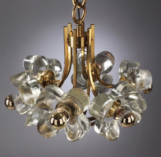 Image 1 of Lampadario tedesco in vetro pesante