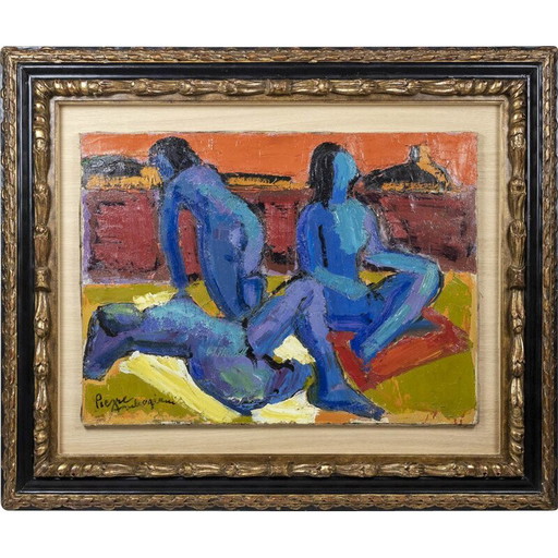 Vintage Öl auf Leinwand von Pierre Ambrogiani, 1970