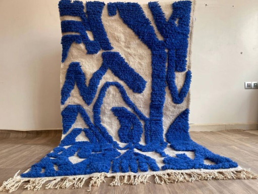 Authentiek handgeweven Berber Marokkaans tapijt 200cmx300cm – vloerkleden en tapijten, Wool