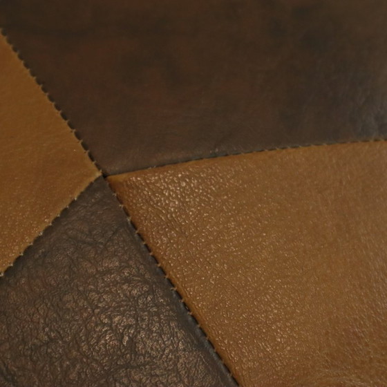 Image 1 of Tabouret Vintage Rond Marron Stermotif Skai