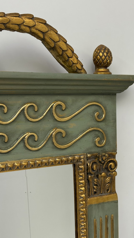 Image 1 of Vintage facet geslepen schouwspiegel Verno Collections goud mint XL