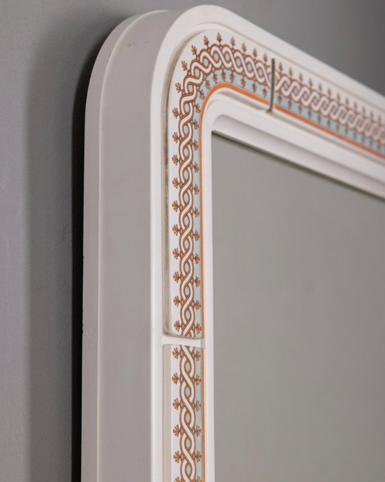 Image 1 of Vintage plastic wandspiegel met Carrara matte afwerking, jaren 70