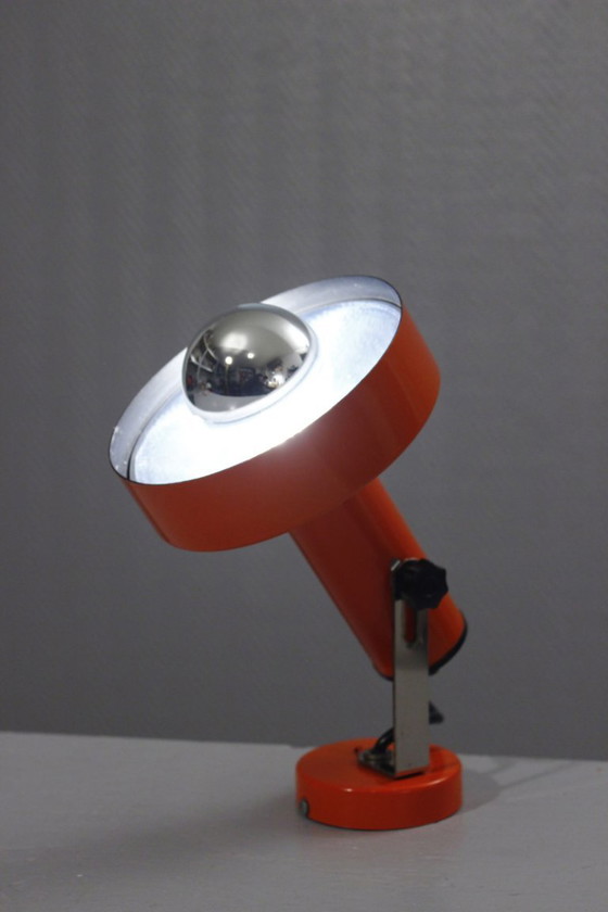 Image 1 of Applique vintage, faretto orientabile, alluminio arancione, design anni '70