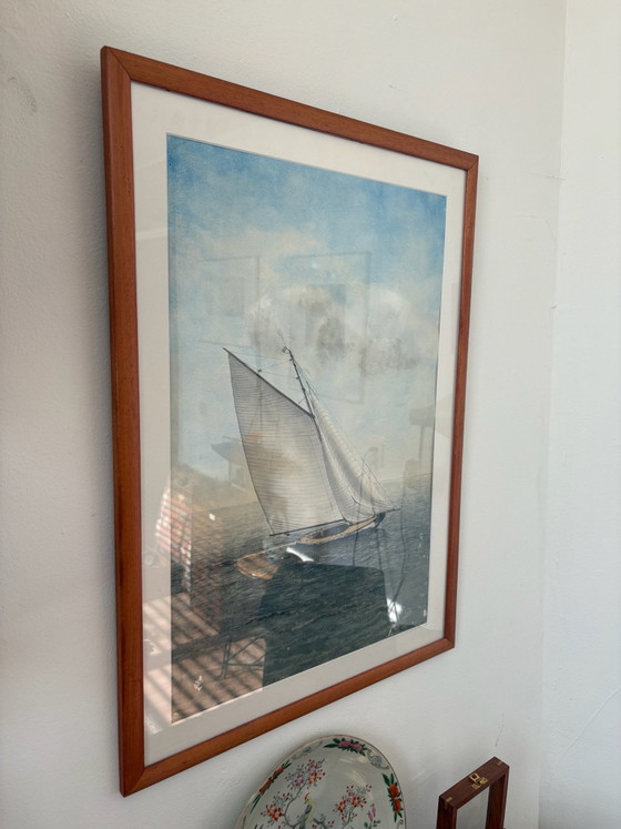 Aquarelle Pierre Roland 1955 – Objets d'art, Verre, Papier (photo 2 of 5)