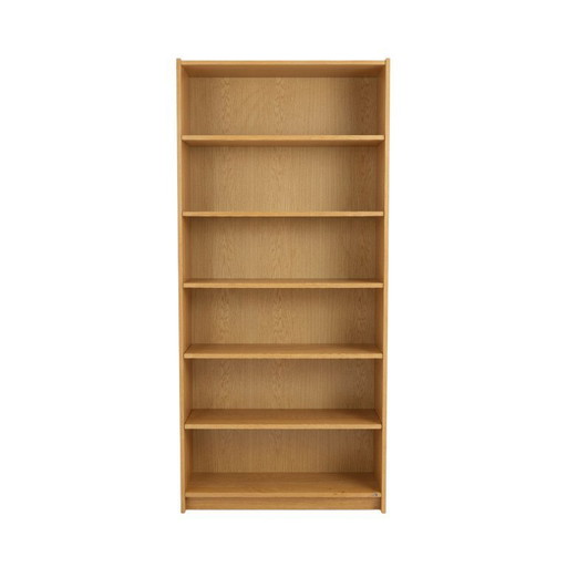 Librería escandinava vintage de roble - 200 cm - estantes ajustables, siglo XX