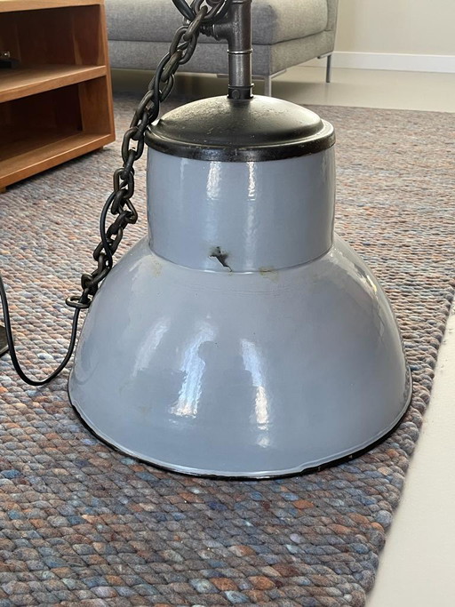 Vintage-Fabriklampe von Philips