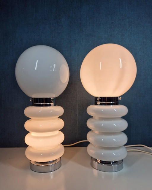 Vintage table lamp - Carlo Nason - 1970s - Glass