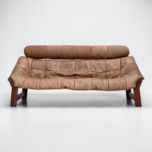 Anni '70, design norvegese di Jan Erik Lindgren, divano a due posti modello "Amazon".