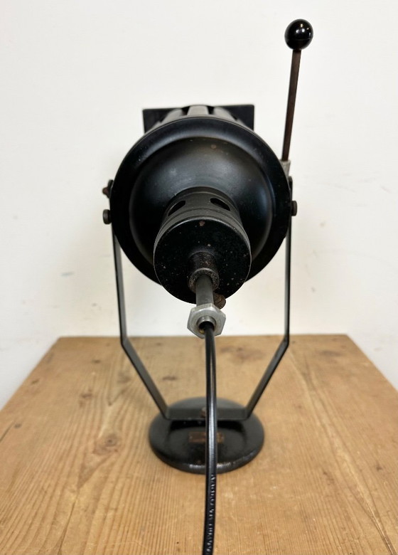 Image 1 of Lampe de table projecteur de théâtre noir vintage, années 1960