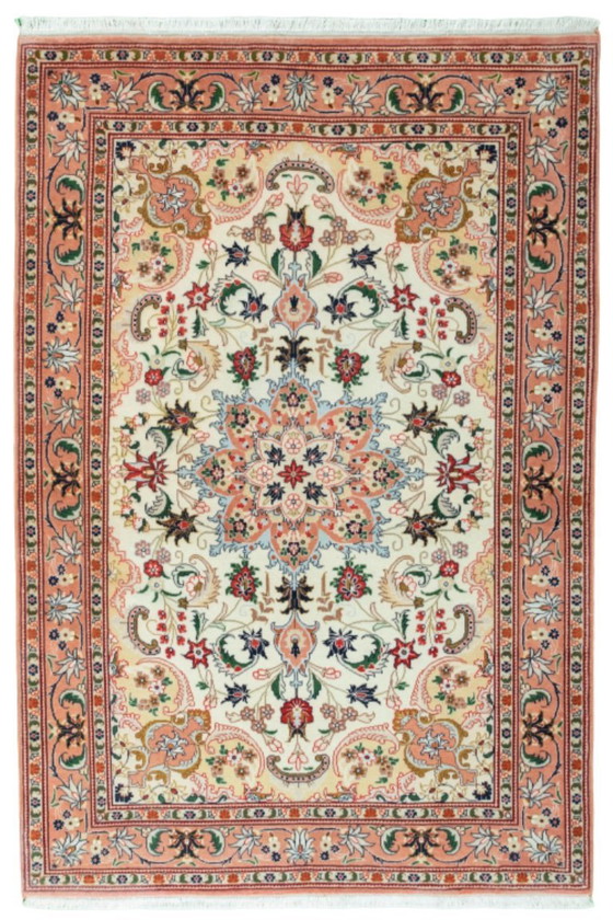 Image 1 of Tapis d'Orient Tabriz 50Raj noué à la main avec de la soie - 150 x 100 cm