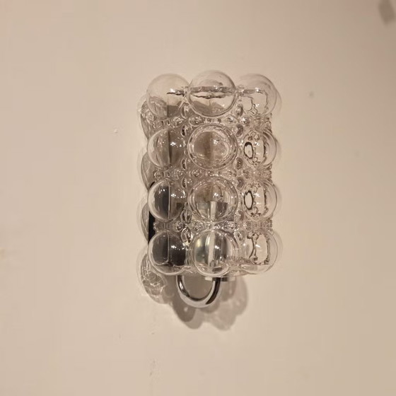 Helena Tynell Bubble lamp jaren 60, Vintage wandlamp, Glashütte Limburg, Wandlampen, Metaal, Glas (foto 7 van 10)